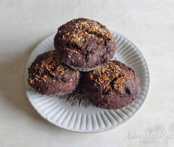 Muffins de Cacao y Coco. Ornela Recetas.