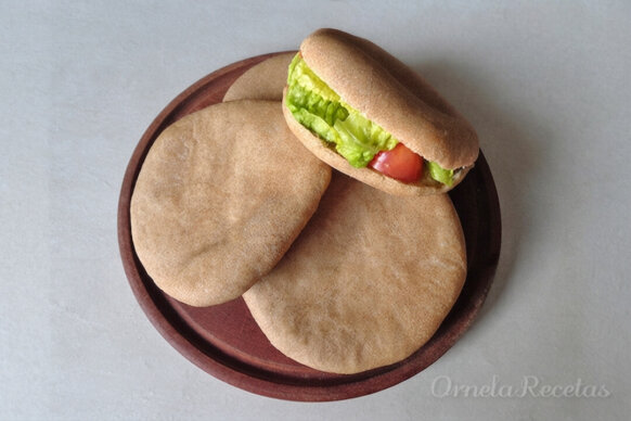 Pan Pita (Árabe) integral. Ornela Recetas.