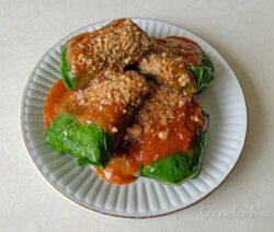 Paquetitos de Acelga rellenos con Mijo. Ornela Recetas.