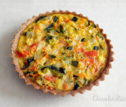 Tartita integral de vegetales. Ornela Recetas.