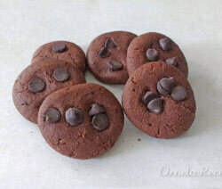 Galletitas con pasta de maní y chocolate sin gluten. Ornela Recetas.