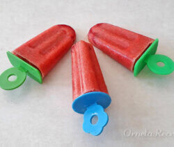 Palito helado de frutilla al agua. Ornela Recetas.